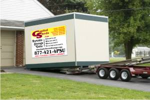 Portable Storage Unit in Driveway